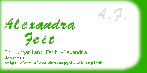 alexandra feit business card